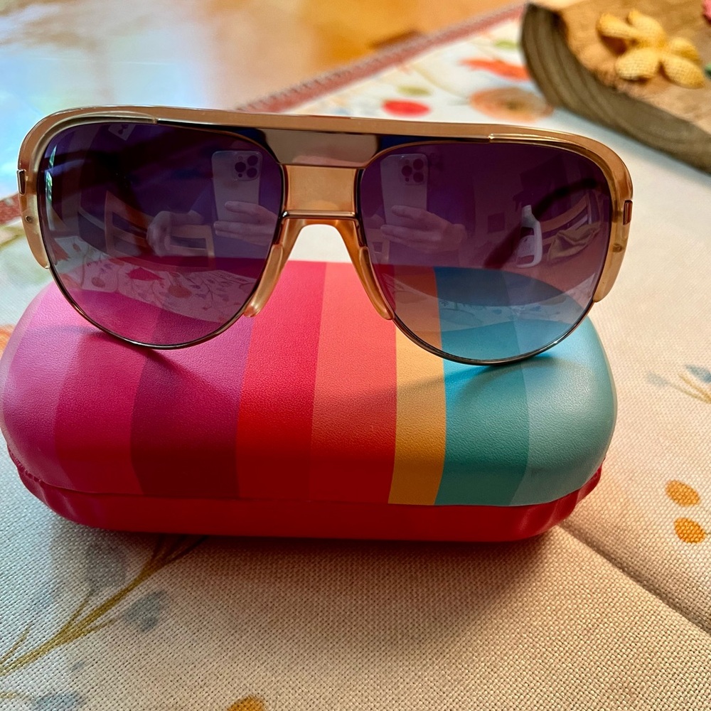 Trina Turk Aviator Sunglasses